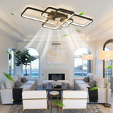 ZUN 41Inches Ceiling Fan with Lights Remote Control Dimmable LED, 6 Gear Wind Speed Fan Light 02346944