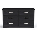 ZUN Modern 3 Drawer Bedroom Chest of Drawers with 6 Drawers Dresser, Clothes Organizer -Metal Pulls for W1668P162670