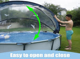 12 Foot Round Multifunctional All Weather Cover Pool Dome Enclosure for Outdoor Pools, Compatible 05357598