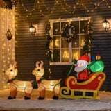 8 Feet Christmas Decoration Christmas Inflatable Santa Rides Sled 01324461