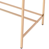 Baby Blue and Gold Writing Desk with USB Ports B062P184576