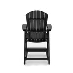 ZUN Black Adirondack Style Counter Chair – Stylish HDPE Poly Lumber for Dining, Patio, and Garden B195P198788