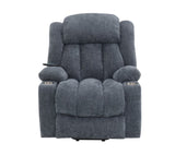 ZUN ACME Omarion Power Recliner w/Lift, Heating & Massage, Blue Velvet LV02996