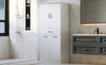 ZUN Bathroom Storage Cabinet with Two Laundry Baskets, Storage Cabinet with Doors and Drawer for Home, N759P243350K