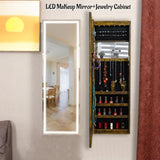 Fashion Simple Jewelry Storage Mirror Cabinet With LED Lights Can Be Hung On The Door Or Wall W2512P175727