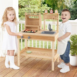 Kids Wooden Barbecue Grill Playset 51798009