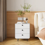 Modern Night Stand Storage Cabinet for Living Room Bedroom, Steel Cabinet with 3 Drawers,Bedside W252113554