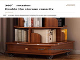 (UPGRADED) Rotating Bookshelf, 360 Display Corner Bookshelf for Small Space, 6 Tier Bookcase Storage W2641P326058