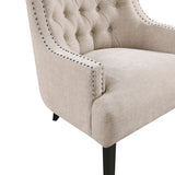 Modern Traditional Accent Chair Chenille Upholstery Button-Tufted Solid Wood 1pc Living Room B011P182659