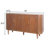 ZUN Accent Storage Cabinet, Modern Accent Buffet Cabinet Adjustable Shelves, Freestanding Sideboard W2729P246231