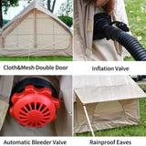 Inflatable Tent With Pump,Glamping Tents For 4-6 Person, Easy Setup 4 Season Waterproof Outdoor W2887P281626
