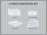 King/Cal King 100% Cotton Sateen Embroidered Comforter Set B035129283