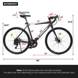 A28320R 700Cx28 Road Bike, Lightweight Aluminum Frame, Disc Brakes, 16-Speed, Fast Acceleration, W2563P321604
