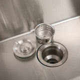 24in Stainless Steel Washing Sink w/ Faucet Hoses and Drain Head Only D16389171