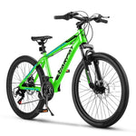 ZUN A24299 24 inch Mountain Bike Bicycle for Adults Aluminium Frame Bike Shimano 21-Speed with Disc W1856107332