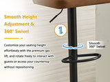 Modern rotating adjustable bar chair, suede with backrest swivel chair, suitable for kitchen bar and W2920P419851