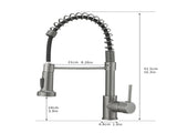 Commercial Kitchen Faucet with Pull Down Sprayer, Single Handle Single Lever Kitchen Sink Faucet W1932P154721