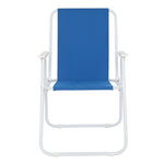 ZUN Oxford Cloth Iron Outdoor Beach Chair Blue 44914156