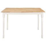 ZUN Natural and White Dining Table B062P145608