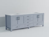 Dark Grey Double Bath Vanity 84 in. W x 22 in. D, with Cultured Marble Top B2731P259154