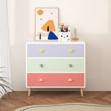 Kids 3 Drawer Dresser, Baby Nightstand for Bedroom, Storage Cabinet for Toddler Child for Living W808P264664