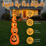 9FT Halloween Inflatable Stacked Pumpkins, Blow up 6 Pumpkins Inflatable with Built-in LED Lights 29198192