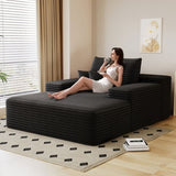 Modern Sofa bed lounger for moviebonus room,No Assembly Required,Black W2824P301533