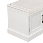 ZUN TREXM Storage Bench with 2 Drawers and 2 Cabinets, Shoe Bench with Removable Cushion for Living WF288172AAK