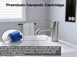 Single Handle Bathroom Faucet Lavatory Faucet Stainless Steel Single Hole-T10, Brushed NickelUnable 33582304