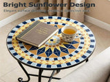14" Metal Side Table, Indoor Outdoor Decorative End Table X-Base Heavy Duty Plant Stand for Patio 24055229