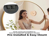 Round Wall Mirror,Bathroom Mirror Shatterproof with Hook,HD Anti-Fog for Over 70849905