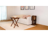3-Piece Rubberwood Folding TV Tray Table Set of 2 with Storage Rack, Walnut 16434588
