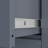 Metal garage storage cabinet lockable door and adjustable shelves, rolling tool storage cabinet W396P305781