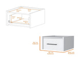 White Wall-Mounted Floating Nightstand B062P175138