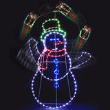 5FT Fun Juggling Snowman Christmas Yard Decorations, Pre-lit 2D Animated Snowman with 358 LED 52375497