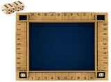 24" Natural Pine Wood Shut the Box Game, 2-4 Players, 10 Number Tiles & 2 Dice for Family/Party 06855640