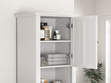 Bathroom Floor Storage Cabinet with 2 Doors Living Room Wooden Cabinet with 6 Shelves 15.75 11.81 W40935721
