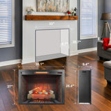 33 inch Infrared Electric Fireplace Insert, Touch Panel Home Decor Heater,Smokeless Firebox .With W1769P252998