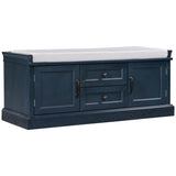 ZUN Storage Bench with 2 Drawers and 2 Cabinets, Shoe Bench with Removable Cushion for Living Room, 85506854