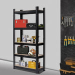 ZUN 5 Tier Heavy Duty Metal Shelving Rack Unit Garage Storage Shelf Black UK 12865320