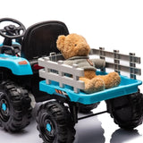 ZUN Ride on Tractor with Trailer,12V Battery Powered Electric Tractor Toy w/Remote Control,electric car 17825451