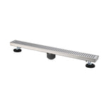 ZUN 30 Inches Linear Shower Drain with Removable Quadrato Pattern Grate, 304 Stainless Shower Drain W928P199549