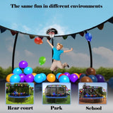 12FT Kids Trampoline with Safety Enclosure Net & Ladder, and flag parts, Outdoor W1163P234177