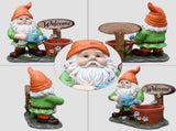 Outdoor Garden Sculpture Gnome Flower Pot Planter - Unique Yard Statue Decoration, Interesting Law W5398P455469