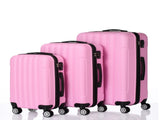 Vertical Striped 3-in-1 Luggage Set with Handle ABS Case with Swivel Wheels Aluminum Alloy 74372039