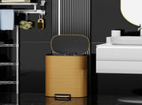 13 Gallon 50L Kitchen Foot Pedal Operated Soft Close Trash Can - Stainless Steel Ellipse Bustbin W1550P154901