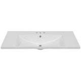 ZUN 36" Single Bathroom Vanity Top with White Basin, 3-Faucet Holes, Ceramic, White N725P171539K