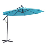 ZUN 10 FT Solar LED Patio Outdoor Umbrella Hanging Cantilever Umbrella Offset Umbrella Easy Open 06965297