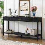 U_STYLE High-Quality Entryway Console Table with Vertical Stripe Drawers, Long Legs,Suitable for N711P190531B