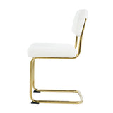 Modern simple light luxury dining White Family bedroom stool back Dressing Student W210P208425